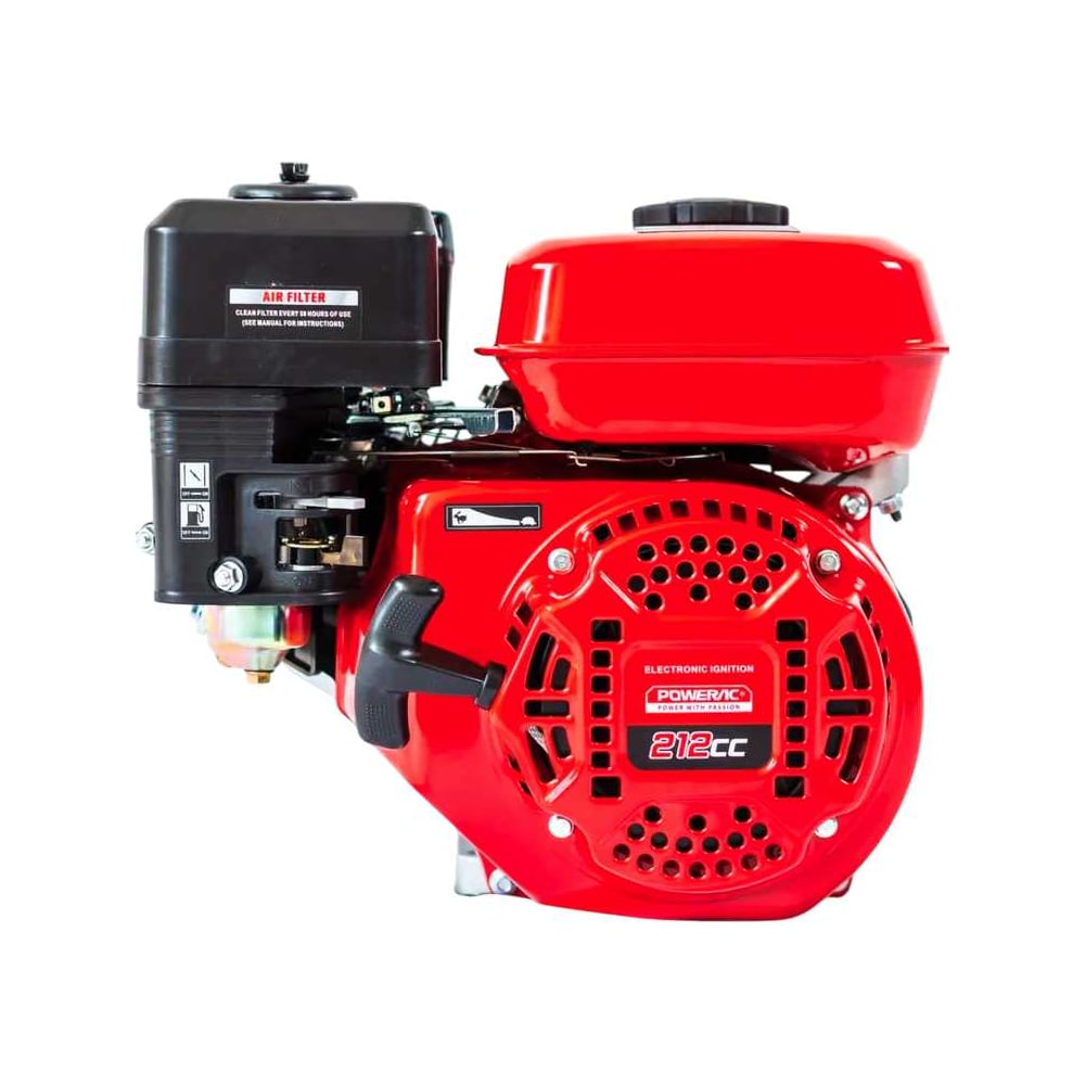 Изображение товара Бензиновый двигатель Powerac 7 л.с. для мотоблоков и генераторов