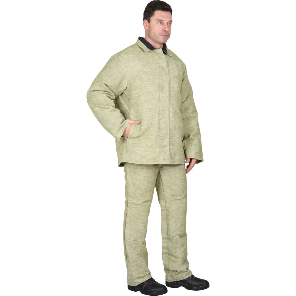 Изображение товара Зимний брезентовый костюм сварщика куртка и брюки 88-92/182-188 ЧЗ