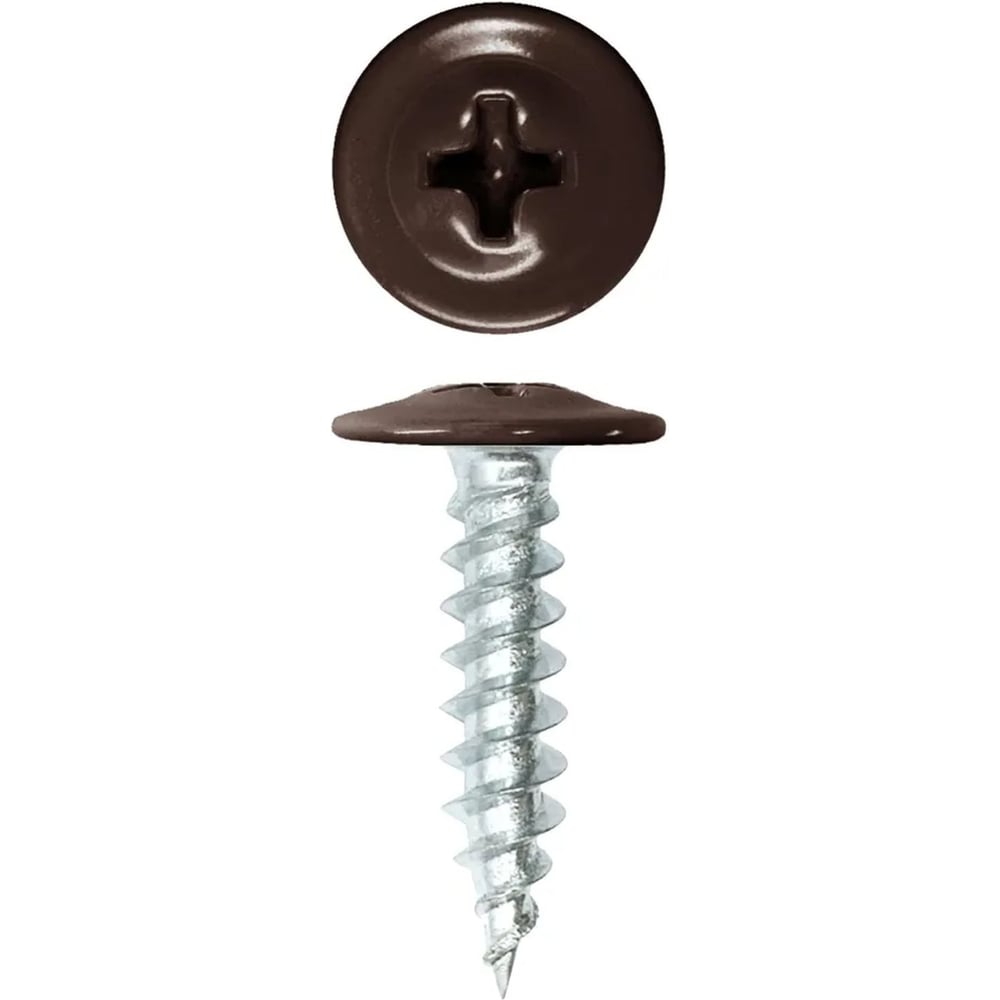 Изображение товара Саморез ООО ПКФ Сварком п/ш 4,2x25 RAL8019 оцинкованный вощерец 100 шт