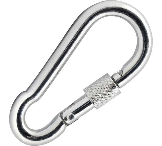 Изображение товара Карабин с фиксатором ООО ПКФ Сварком 4мм оц. DIN5299D (уп/10шт.) k00014626