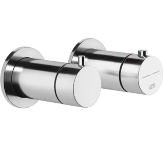 Изображение товара Термостат встраиваемый Gessi с переключателем на 2 выхода, внешняя часть, цвет хром 63333.031