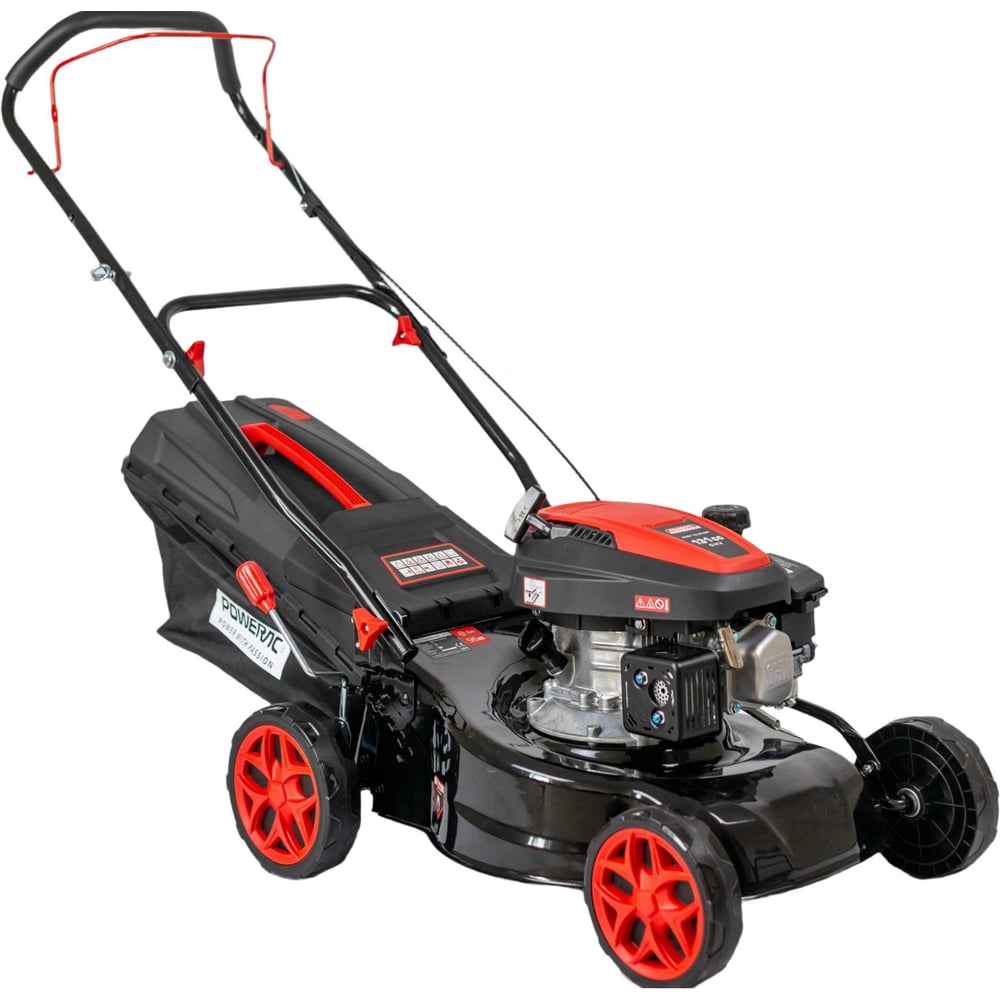 Изображение товара Бензиновая газонокосилка с травосборником 45 л, 131 см³ POWERAC PM41P-D130