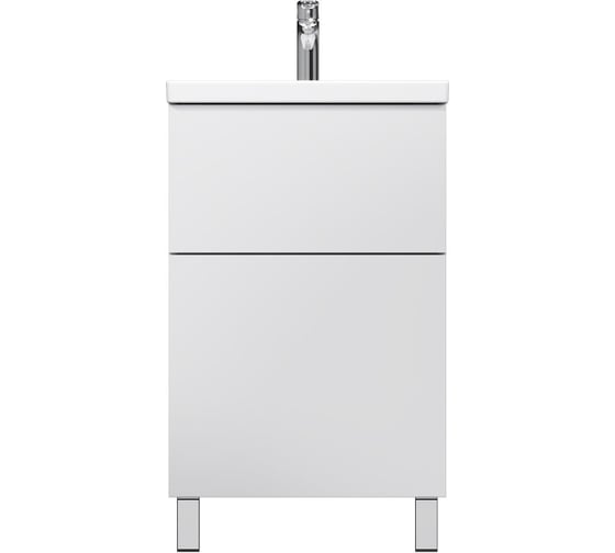 Изображение товара База с раковиной AM.PM Gem напольная, 50 см, 2 ящика push-to-open, цвет белый гля M90-FSX0502WG-WCC0502WG