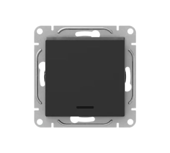 Изображение товара Механизм выключателя EKF, одноклавишный, с подсветкой, чёрный Эпика UP1-SWB-14