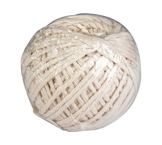 Изображение товара Хлопчатобумажный шпагат ЭБИС 1500 текс, 50 м, белый 73853