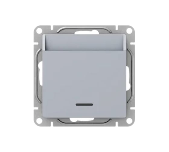 Изображение товара Механизм выключателя EKF, карточный, с подсветкой, алюминий Эпика UP1-SWA-card