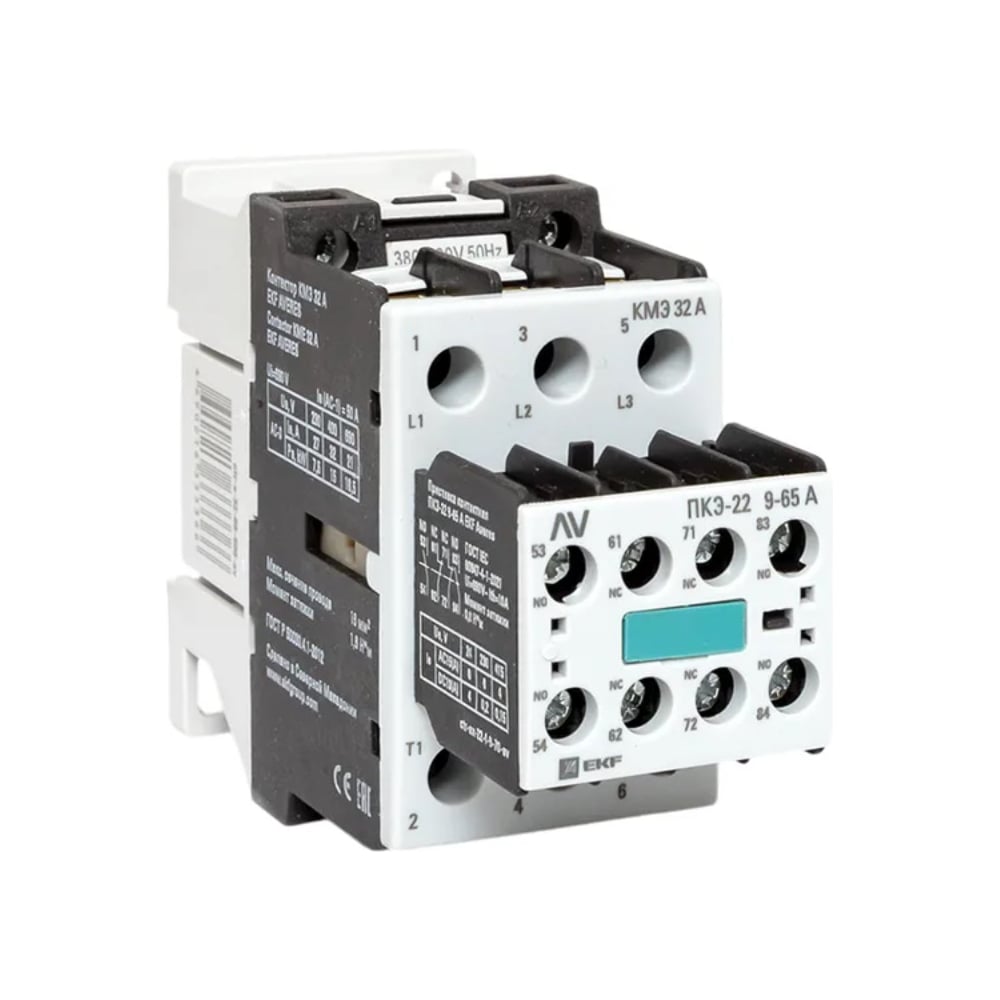 Изображение товара Комплект КМЭ EKF 32А 400В АС с 4 контактами 2НО+2НЗ