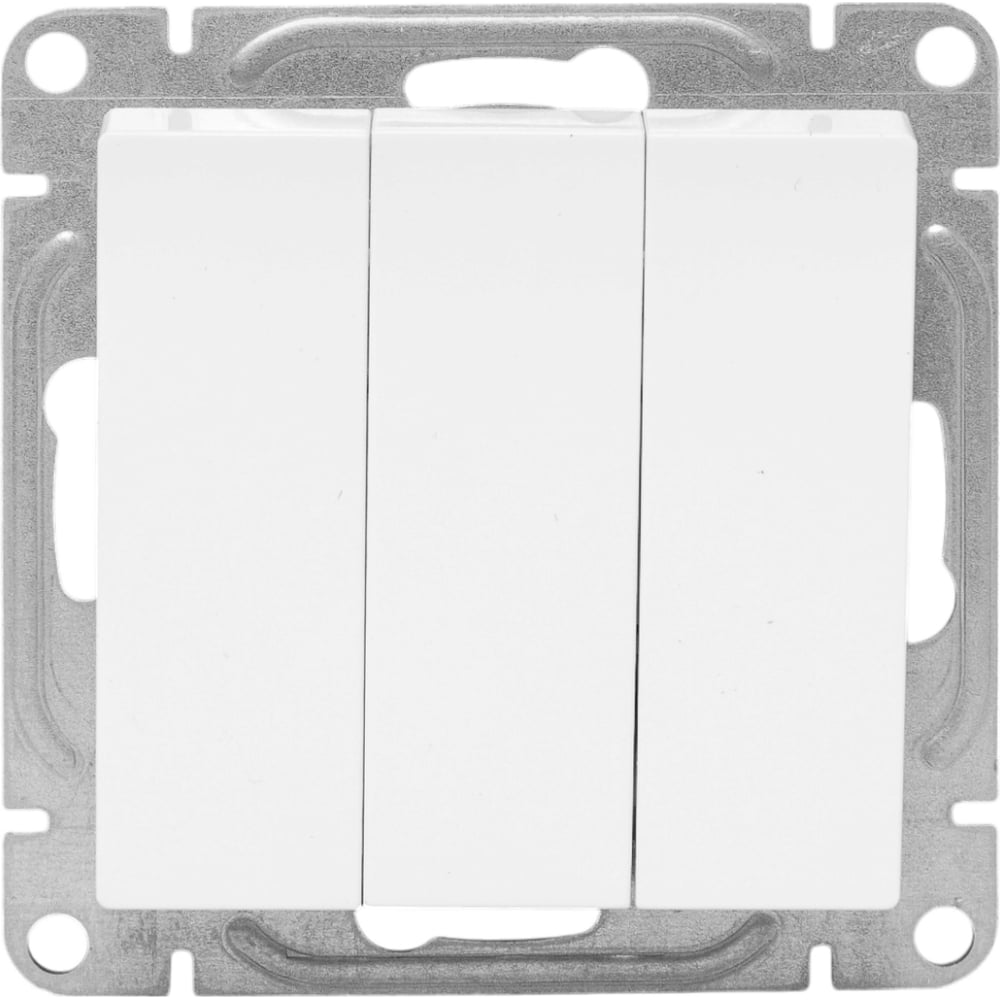 Изображение товара Механизм выключателя EKF трёхклавишный белый Эпика UP1-SWW-31