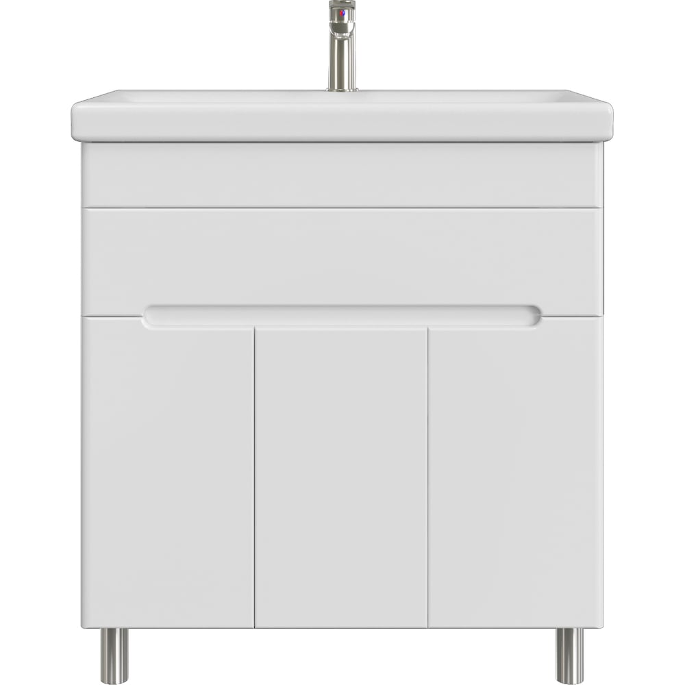 Изображение товара Тумба с раковиной RUVANN NIKA 80 + Moduo 80 современный дизайн белый