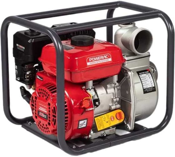 Изображение товара Мотопомпа бензиновая, поверхностный насос Powerac 80 мм, 7 л.с, 850 л/мин, PRWP30