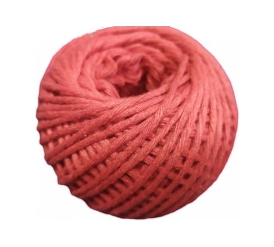 Изображение товара Хлопчатобумажный шпагат ЭБИС 1500 текс, 100 м, красный 70012