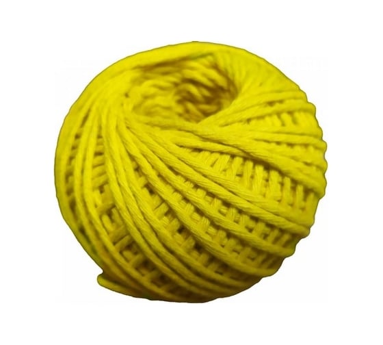 Изображение товара Хлопчатобумажный шпагат ЭБИС 1500 текс, 100 м, желтый 70029