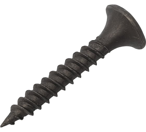 Изображение товара Саморез Steelfix ГКЛ 3,5х25, по металлу, частая резьба, потайная головка, оксидированный, 267 шт, ЧШ352505