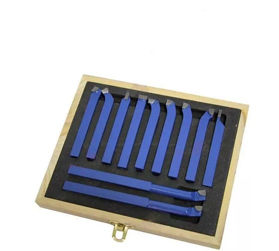 Изображение товара Набор резцов c напайными твердосплавными пластинами FABTEC 11 шт (Размер резца 10 мм) КА-00065678