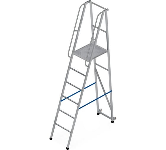 Изображение товара Лестница-платформа MEGAL фиксированной высоты - ЛПФВА Н=2.0-3 передвижная 040605