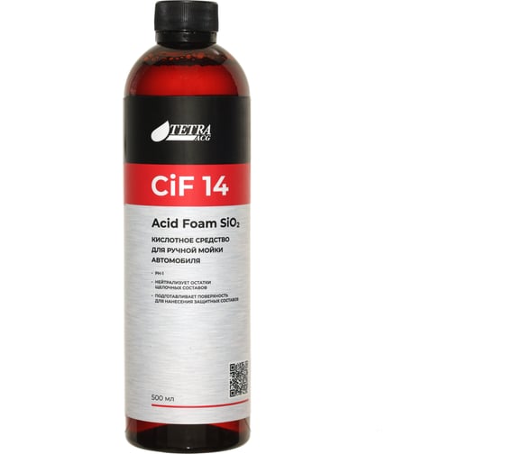 Изображение товара Кислотное средство для ручной и бесконтактной мойки и автомобиля ACG Acid CiF 14 Acid Foam SiO2 500 мл 1028803