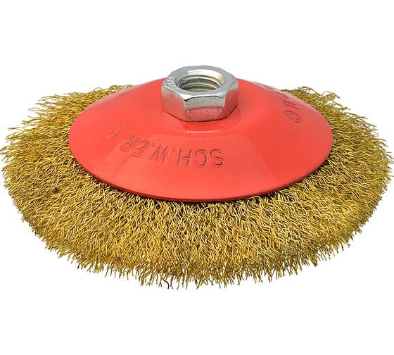Изображение товара Щетка коническая (125 мм; латунированная проволока 0.3 мм) для УШМ SCH.W.ERT 5605003