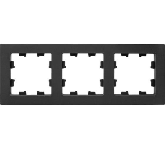 Изображение товара 3 - местная рамка EKF чёрная, пластик Эпика UP1-FPB-03