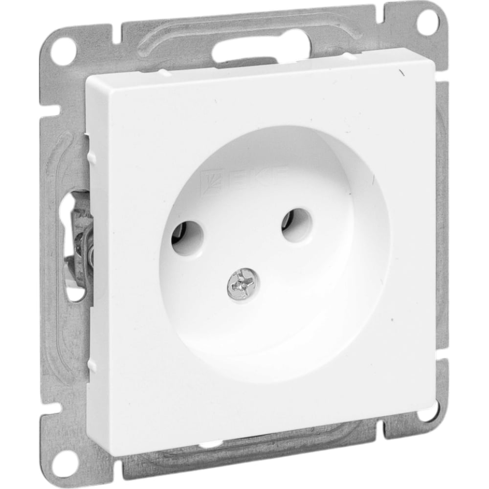 Изображение товара Механизм розетки EKF 16А без заземления и шторок белый Эпика UP1-SOW-100