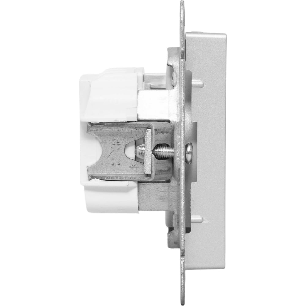 Изображение товара Механизм розетки Эпика UP1-SOA-100 16А без заземления алюминий