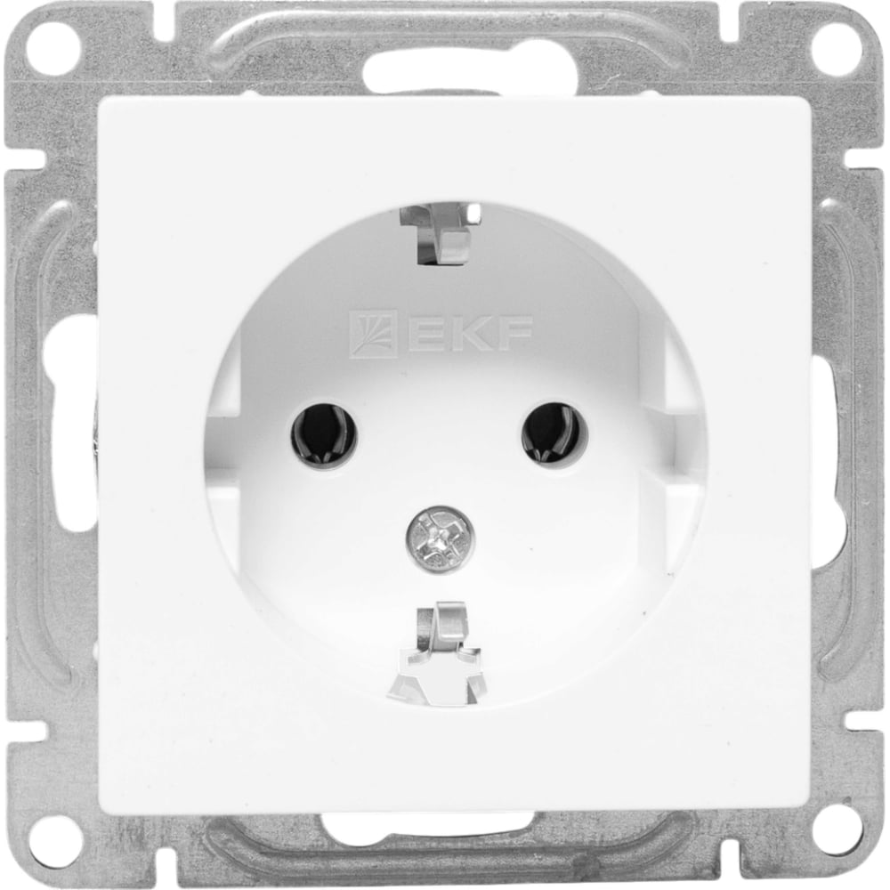 Изображение товара Механизм розетки EKF 16А с заземлением Белый Эпика UP1-SOW-110