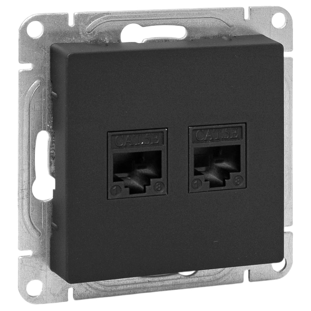 Изображение товара Механизм розетки EKF RJ45 2 шт для компьютерных сетей с монтажом встраиваемым