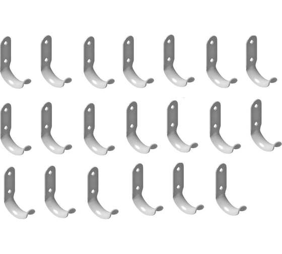 Изображение товара Крючок-вешалка Левша №7 белый 20 шт. У8-667920.Б