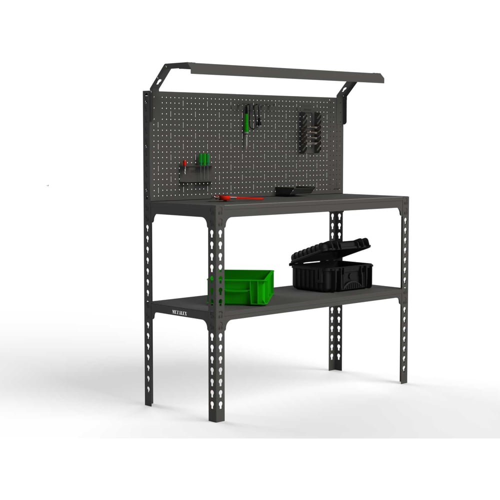 Изображение товара Стол-верстак ООО Металекс серии SUN 950x1800x600 с освещением и полкой