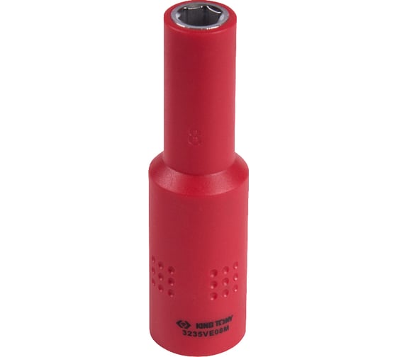 Изображение товара Головка торцевая глубокая диэлектрическая шестигранная (8 мм; 3/8") KING TONY 3235VE08M