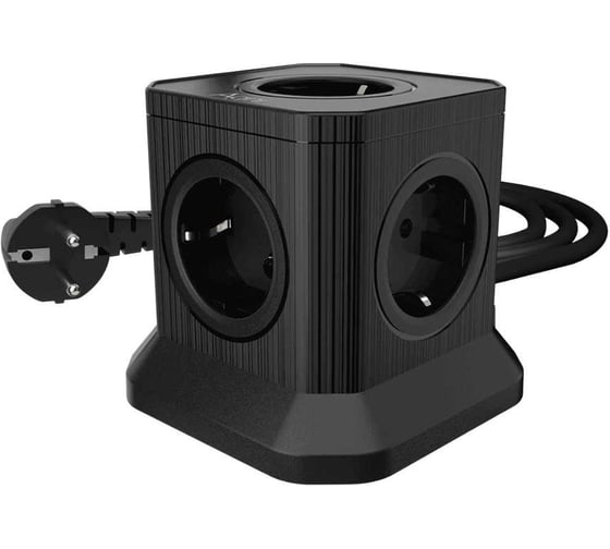 Изображение товара Сетевой фильтр настольный AGNI 5 розеток c кабелем 2м, черный TP-VE4U5E-2m-black