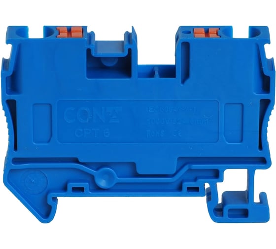 Изображение товара Клемма проходная CONTA CPT 6 BLUE-50, 6 кв.мм., PUSH-IN, упаковка 50 шт 00-00013083