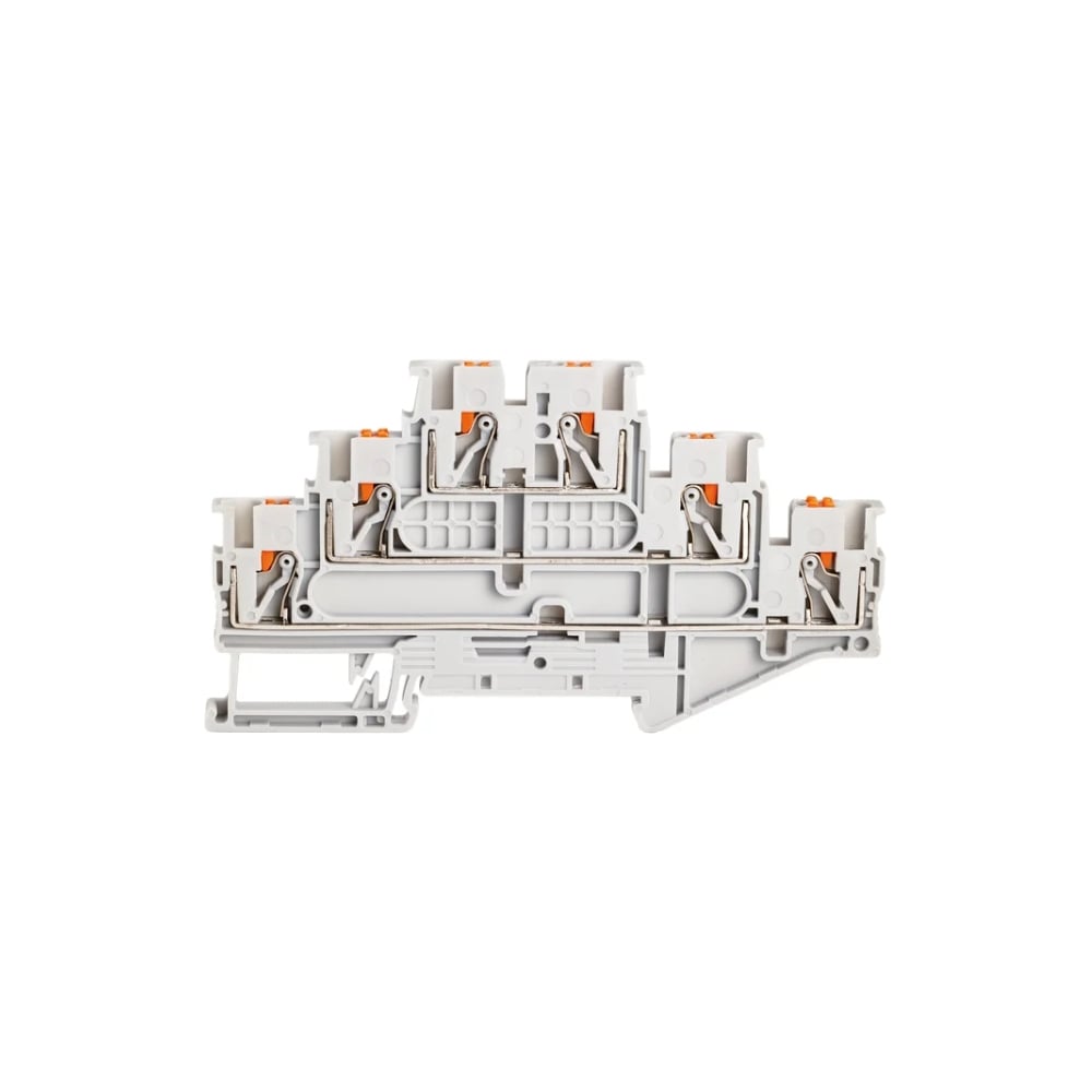 Изображение товара Трехъярусная клемма CONTA CPT 2.5-3L GRAY PUSH-IN для DIN-рейки 50 шт