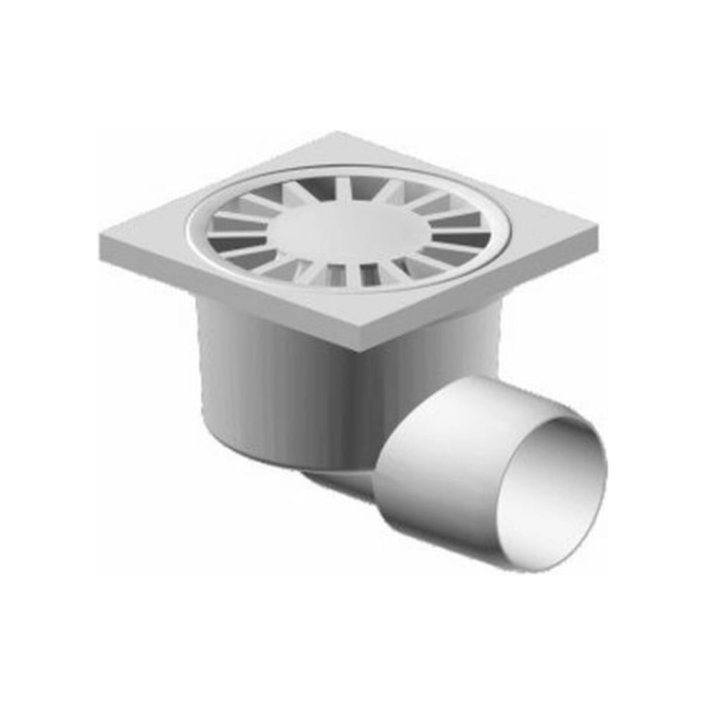 Изображение товара Трап СанТех с перфорированной решеткой 50 мм и горизонтальным выпуском