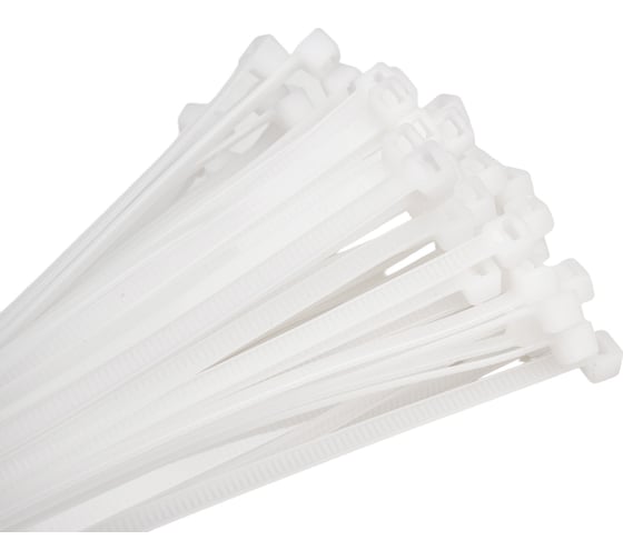 Изображение товара Нейлоновые стяжки FORTISFLEX НСС EasyFix 5x200 белый, 100 шт. 84805