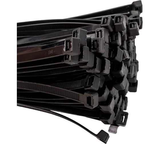 Изображение товара Нейлоновые стяжки FORTISFLEX НСС EasyFix 8x400 черный, 100 шт. 84820