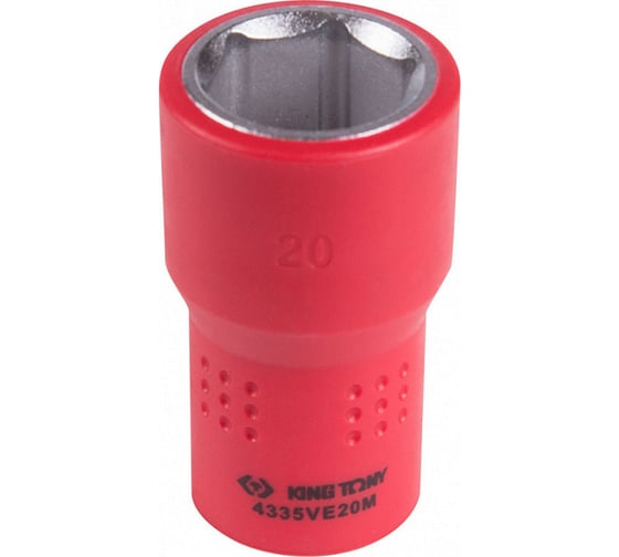 Изображение товара Головка торцевая диэлектрическая шестигранная (20 мм; 1/2") KING TONY 4335VE20M