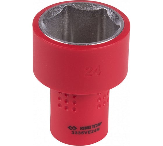 Изображение товара Головка торцевая диэлектрическая шестигранная (24 мм; 3/8") KING TONY 3335VE24M