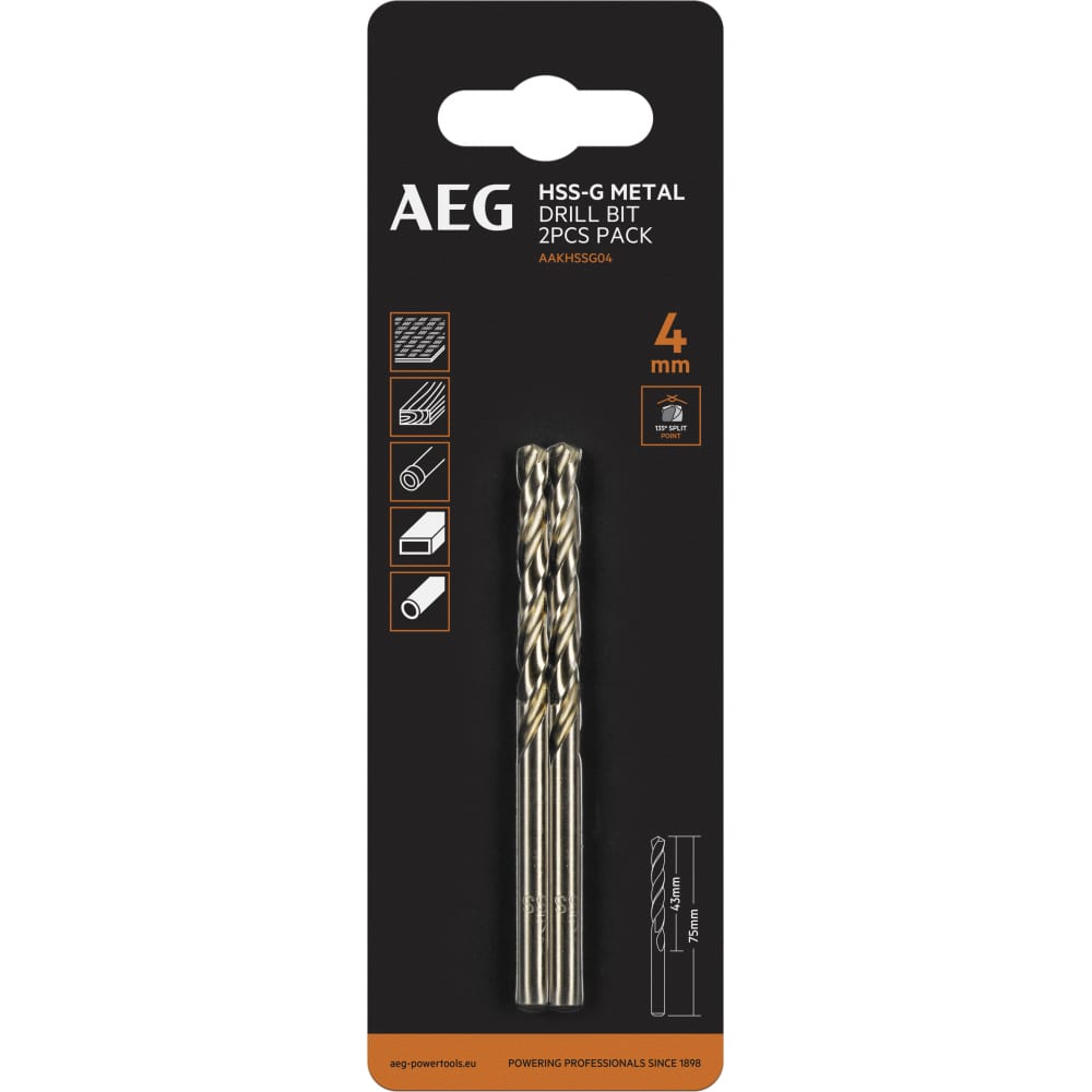 Сверло AEG нож ремесленный косая заточка 30 градусов правая заточка