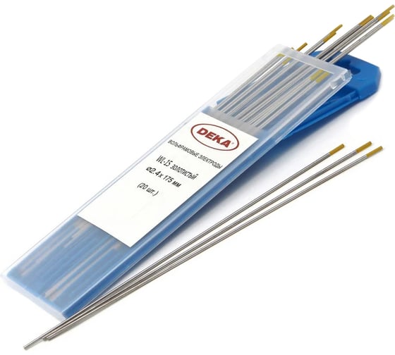 Изображение товара Электрод вольфрамовый WL-15 (20 шт; 2.4 мм; золотистый) DEKA УТ-00000117