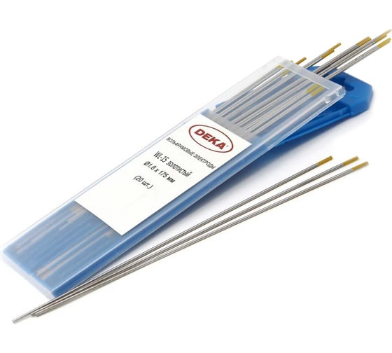 Изображение товара Электрод вольфрамовый WL-15 (20 шт; 1.6 мм; золотистый) DEKA УТ-00000115