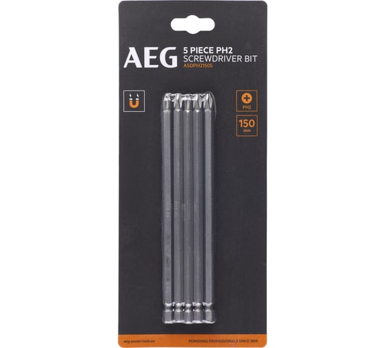 Изображение товара Биты 5 шт, РН2, 150 мм AEG ASDPH21505 4932479506