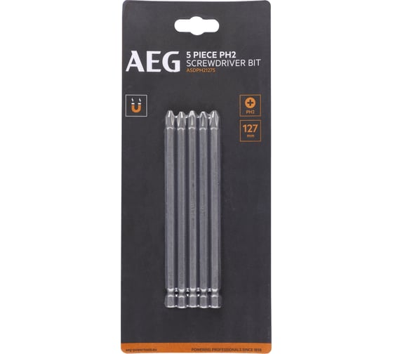 Изображение товара Биты 5 шт, РН2, 127 мм AEG ASDPH21275 4932479509