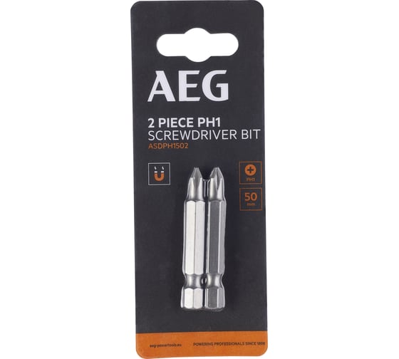 Изображение товара Биты 2 шт, РН1, 50 мм AEG ASDPH1502 4932479524
