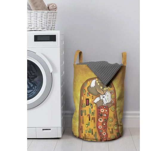 Изображение товара Корзина для хранения вещей JoyArty Поцелуй котиков 35x50 см gaba_385273_M