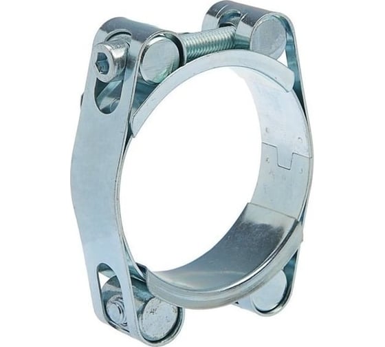 Изображение товара Хомут усиленный оцинкованный ООО ПКФ Сварком 100-110 мм двухболтовый, 1 шт, Крепеж k00006924