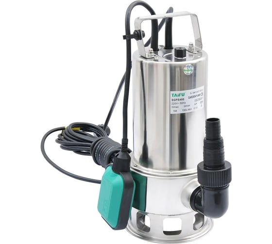 Изображение товара Фекальный насос TAIFU нержавеющая сталь, 140 л/мин, на 5 м, SGPS400