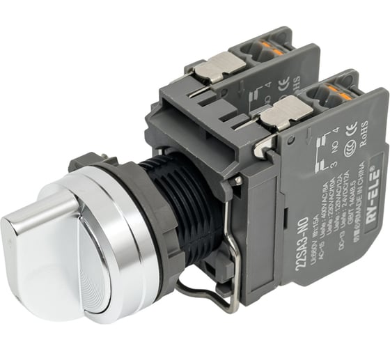 Изображение товара Переключатель 3х коммутационный, с самовозвратом, металл, CONTA TA22SAX1-XF/A/3/ZZ/2NO, 2NO 00-00013058