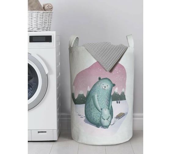 Изображение товара Корзина для хранения вещей JoyArty  Заботливая мама медведица 40x60 см  gaba_378655_L