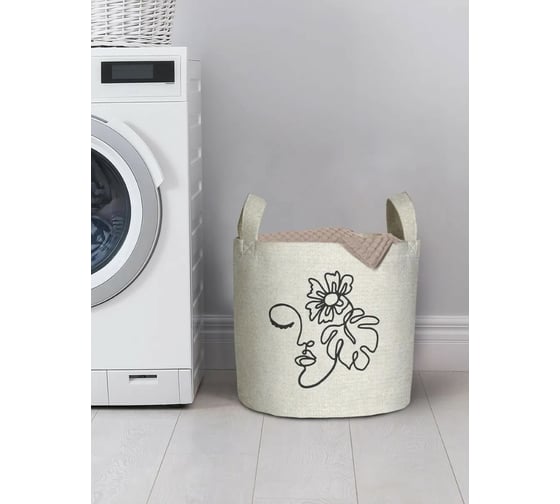 Изображение товара Корзина для хранения вещей JoyArty  Девушка загадка 35x35 см  gaba_385286_S