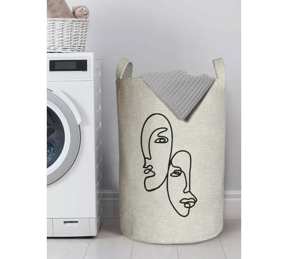 Изображение товара Корзина для хранения вещей JoyArty  Два лица одной линией 40x60 см  gaba_385283_L